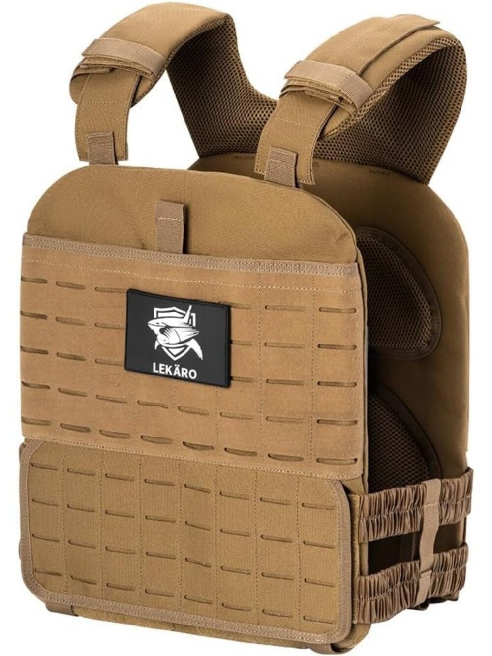 Adjustable Tactical Weighted Vest for Rucking, HIIT & CrossFit - Fits 10x12